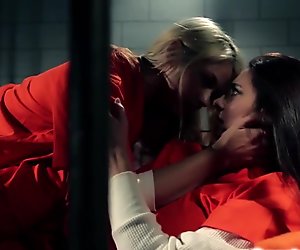 Milf inmate licked by lesbian cellmate