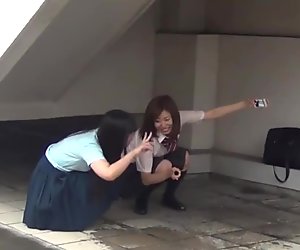 Kinky japanese students pissing
