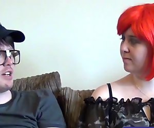 Big tit brunette fucked by nerd