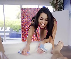 Bday gloryhole leads to anal with ebony girlfriend