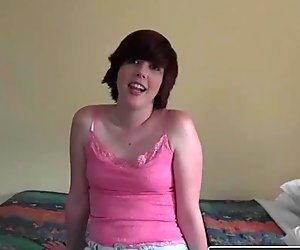 Short haired cute teen (Vionah) makes first porn - Reality Kings