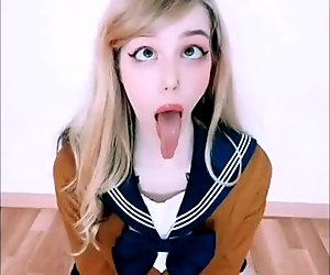 Girls rolling with their eyes