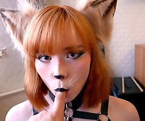 Redhead Deep Sucking Cock Lover after College - Closeup